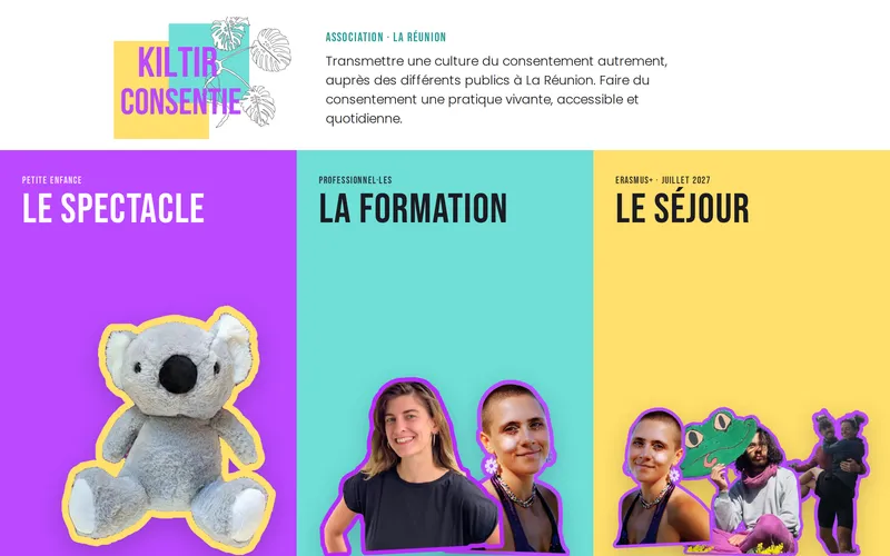 Page d'accueil du site Kiltir Consentie