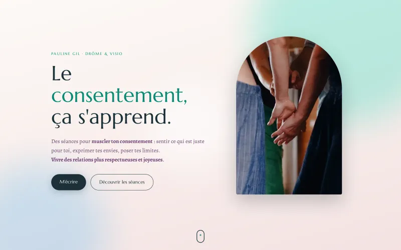 Page d'accueil du site de Pauline Gil